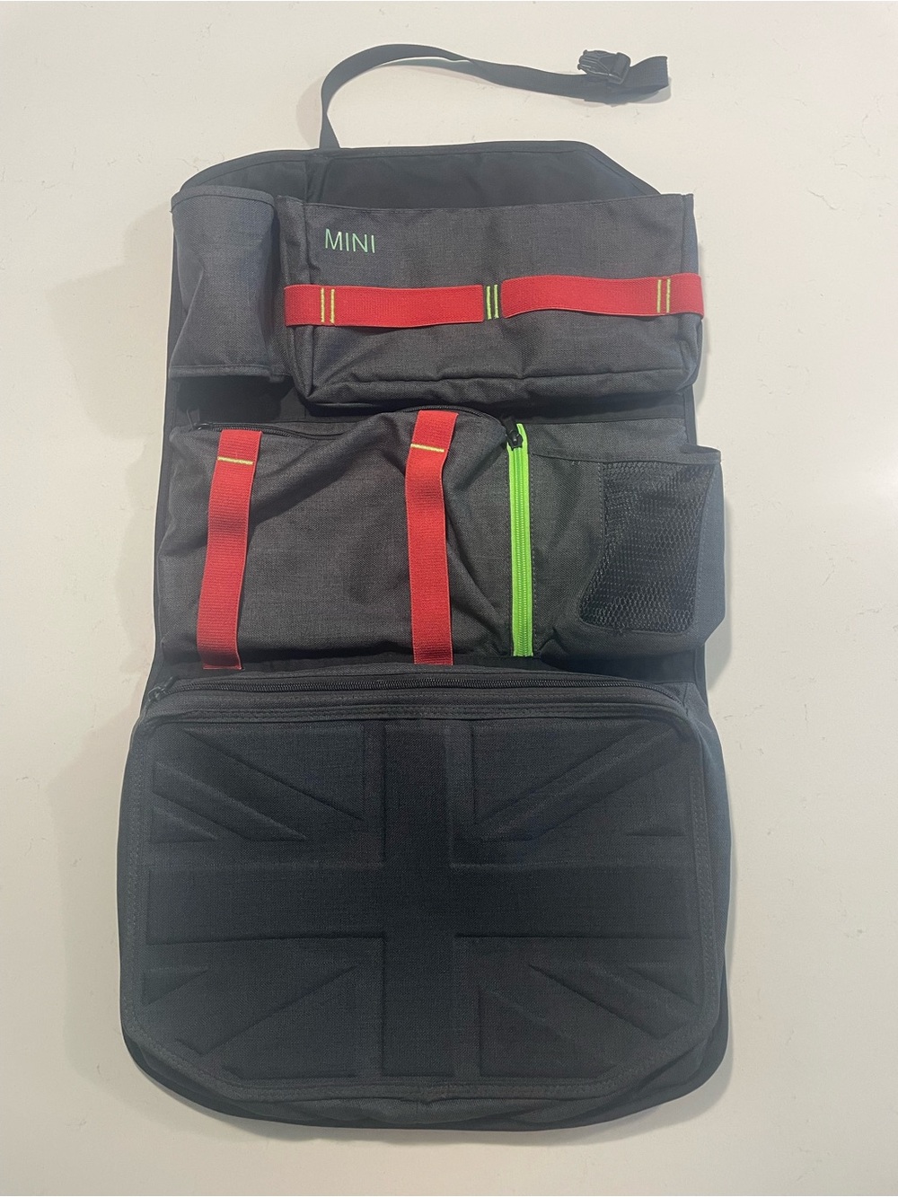 Mini Cooper Black Travel Organizer back seat